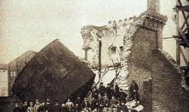 "Zniszczona wieża ciśnień na stacji Radomsk" (zniszczenie z czasów I...